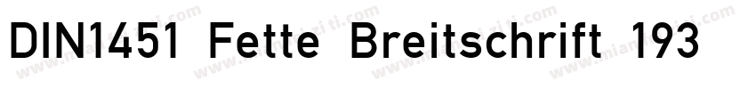 DIN1451 Fette Breitschrift 1936字体转换